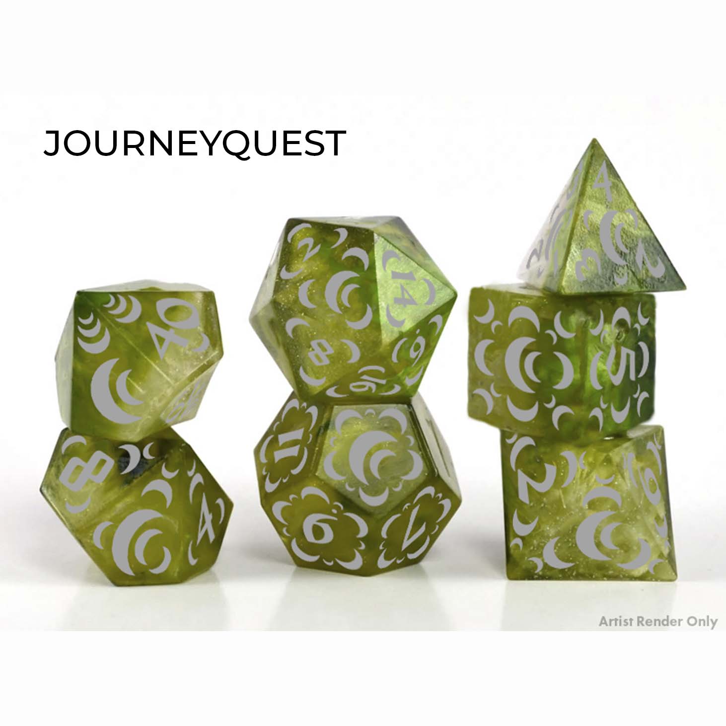 Dice: JourneyQuest  set (Green)