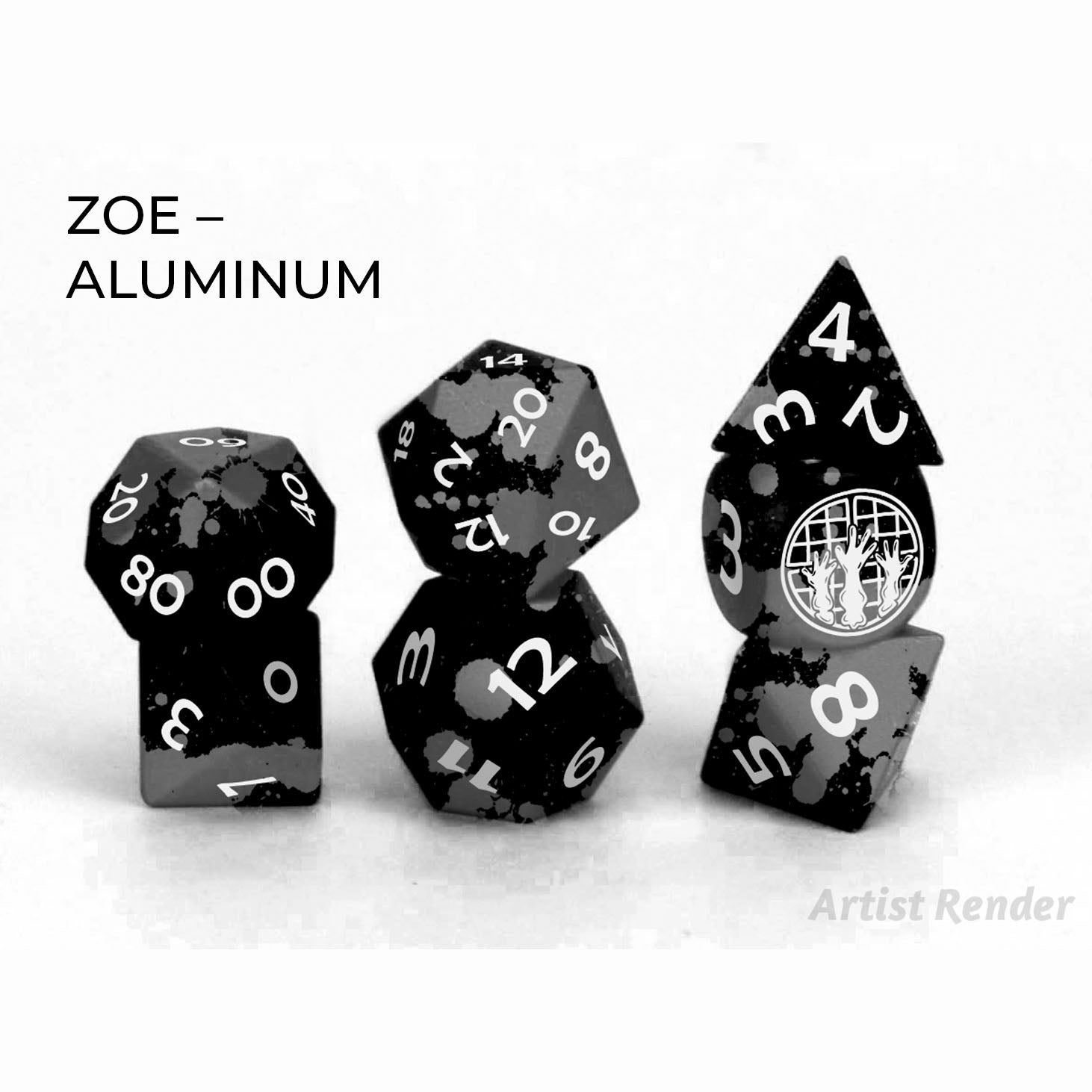Dice: ZOE set (Aluminum - Dark Grey)