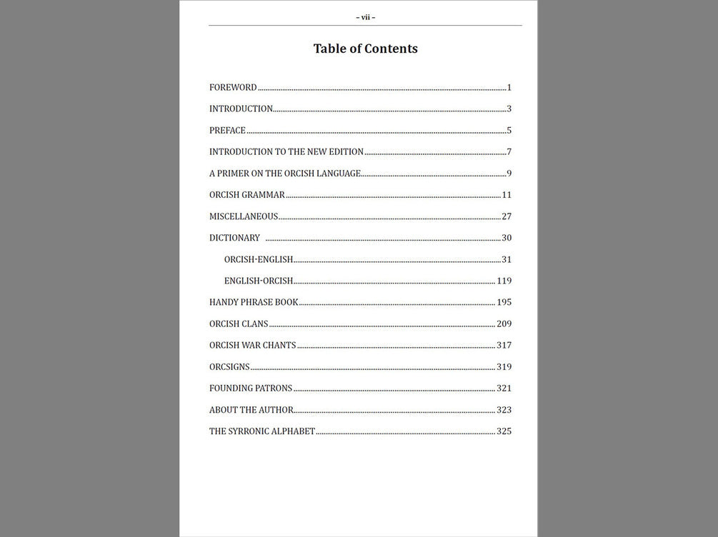 Orcish-English Dictionary 2nd Edition (PDF Download)