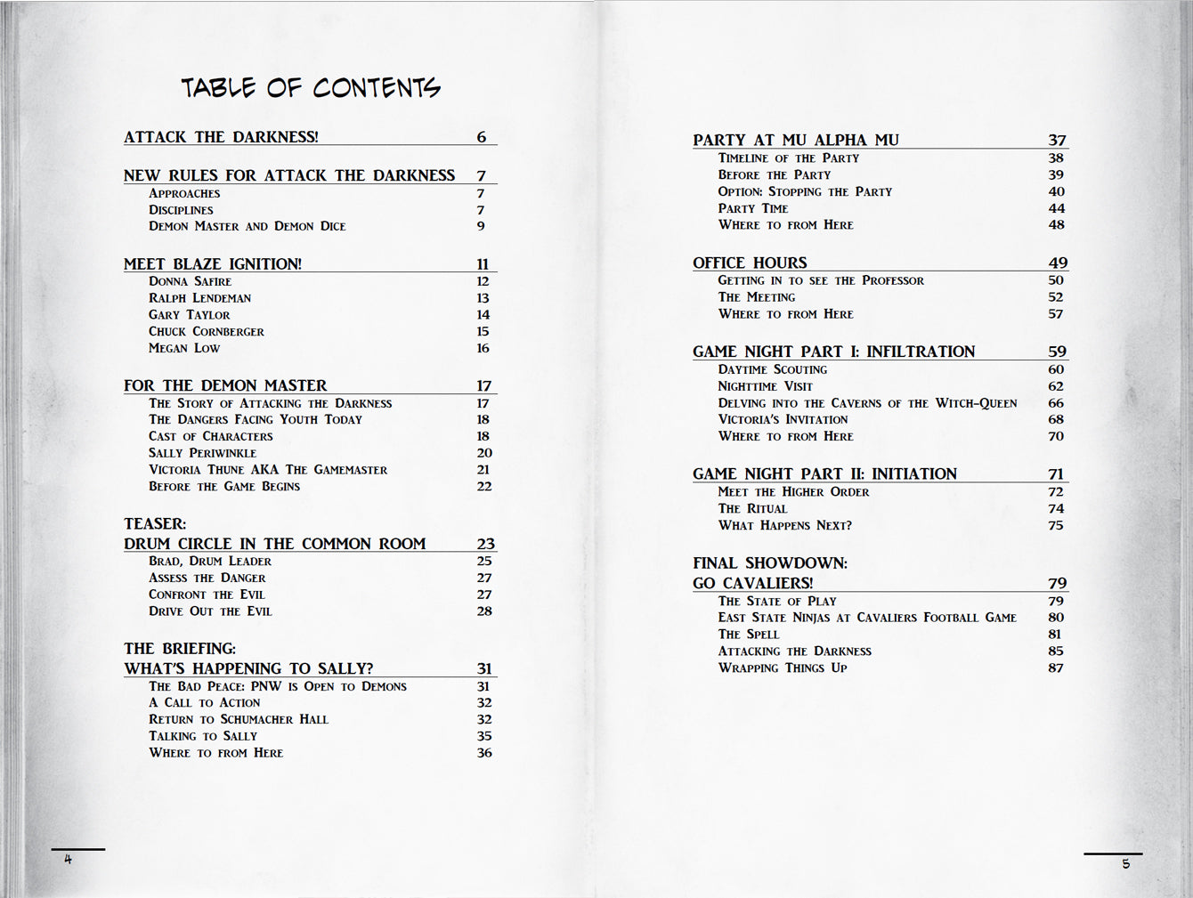 Attack the Darkness RPG Scenario Module  (PDF)